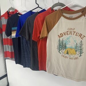 Lot Of 6 New Boys Size 10/12 Short Sleeve Shirts, Casual Tee Shirts, Polos